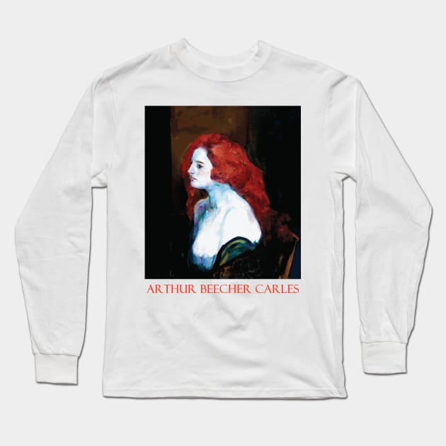 Woman with Red Hair by Arthur Beecher Carles Long Sleeve T-Shirt by Naves